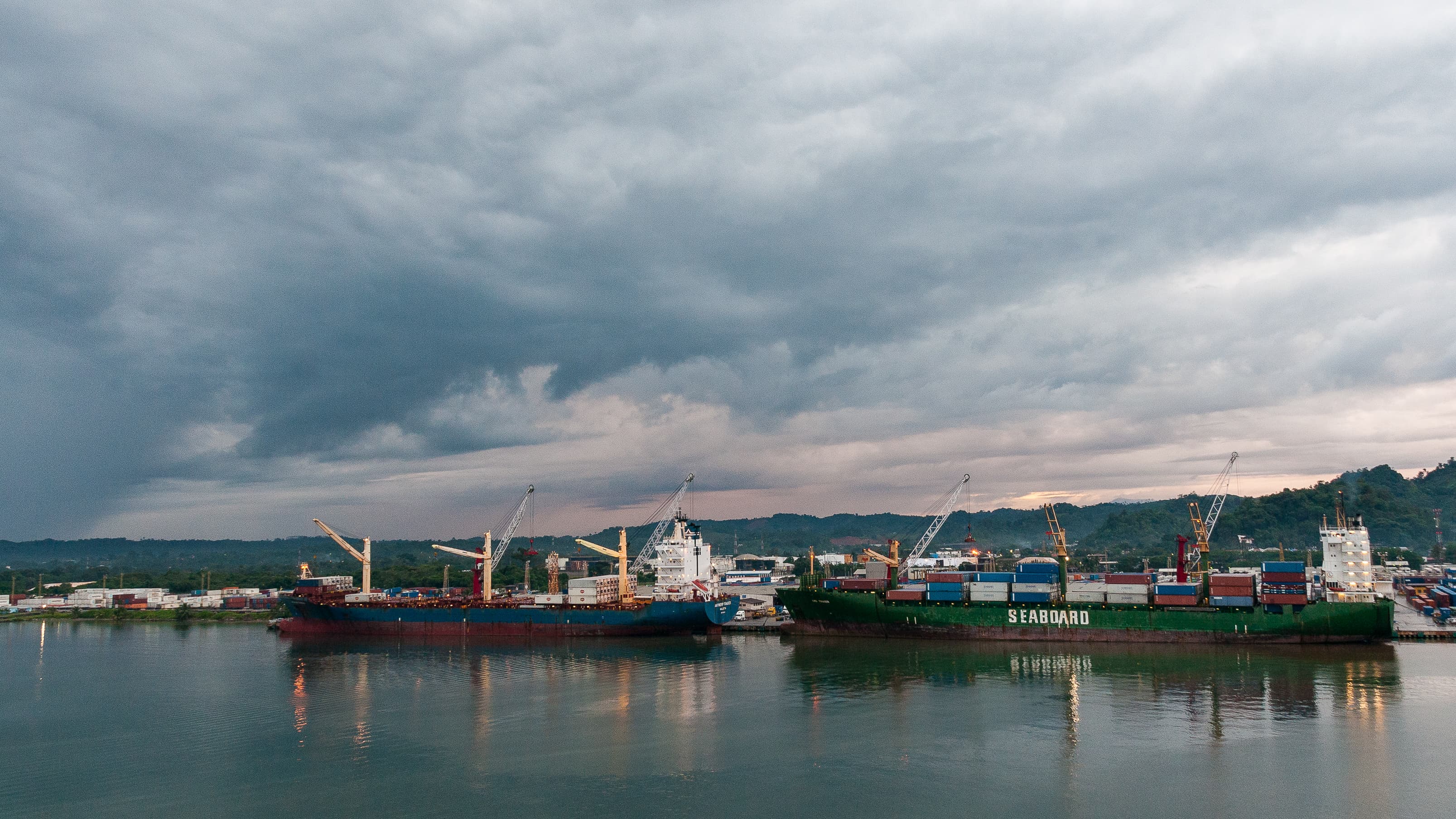 Containers at the port — the trade the country declares.